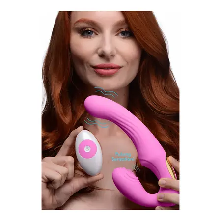 XR Brands U-Pulse Silicone Pulsirajući Bespojasni Intimni Sistem, Crni