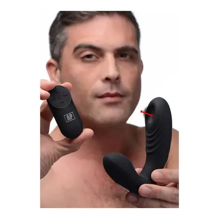 XR Brands P-Thump tapkajući prostate uređaj sa 7 režima i daljinskim upravljanjem crni