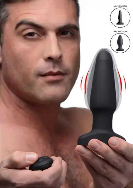 XR Brands Master Series Swell Plug Inflatable Vibrating Silicone Anal System