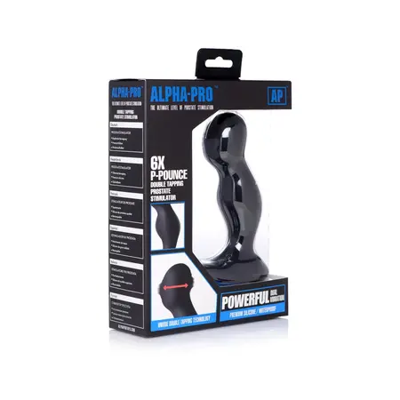XR Brands P-Pounce dupli tapkajući prostate model sa 6 brzina silikonski crni