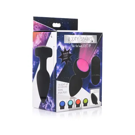 XR Brands silikonski LED vibrirajući čep srednji daljinsko upravljanje 7 režima