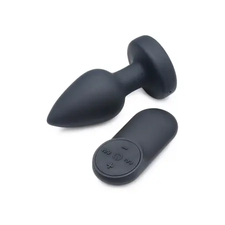 XR Brands Silicone Vibrating LED Plug Large with Remote Control