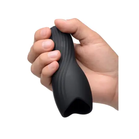 XR Brands Silicone Intimate Head Stimulator Black Rechargeable