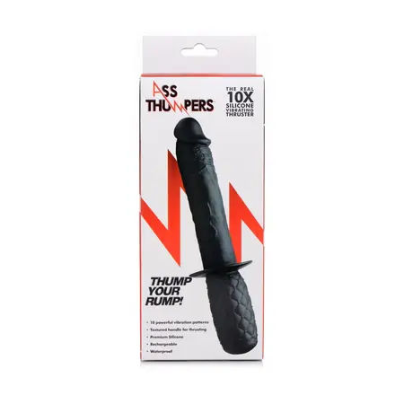 XR Brands Real Rechargeable Plug 10-Speed Waterproof Silicone Black