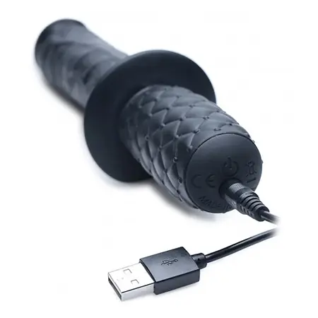 XR Brands Real Rechargeable Plug 10-Speed Waterproof Silicone Black