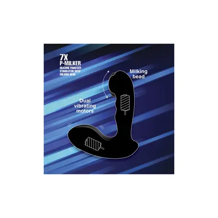 XR Brands P-Milker silikonski masažer prostate sa 7 brzina crni