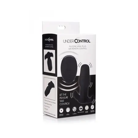 XR Brands Silicone Intimate Plug with Wireless Remote, Small Size