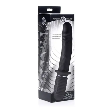 XR Brands Power Pounder Crni Vibrirajući Thrusting Silikonski Uređaj 29cm