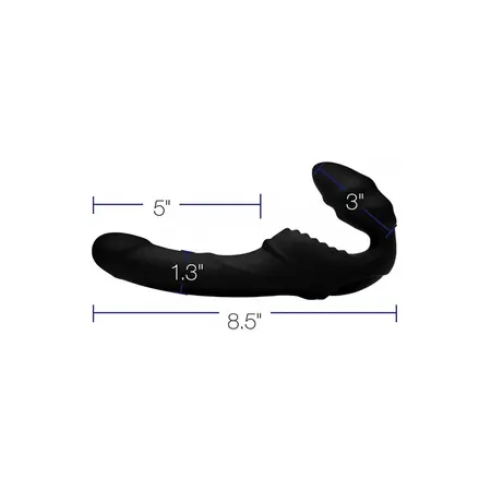 XR Brands Pro Rider Silikonski Strapless Model sa Daljinskim Upravljanjem, Dvostrani