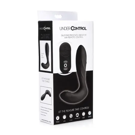 XR Brands Silicone Wireless Prostate Stimulator Black Remote-Controlled