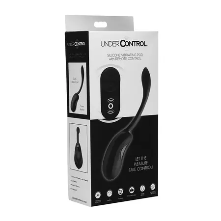 XR Brands Silicone Vibrating Pod Remote Control Rechargeable Purple
