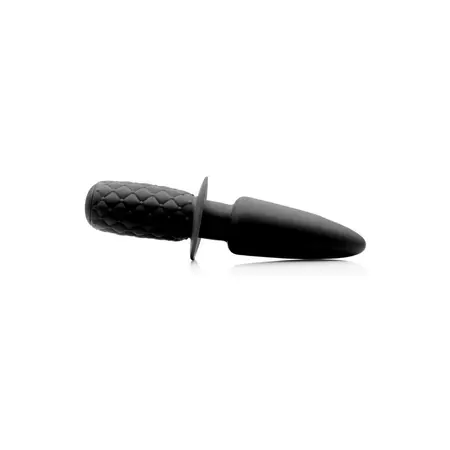 XR Brands The Plug Silicone Vibrating Thruster 10-Speed Black