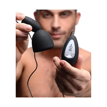 XR Brands Deluxe silikonski stimulator glave 10 modova crni