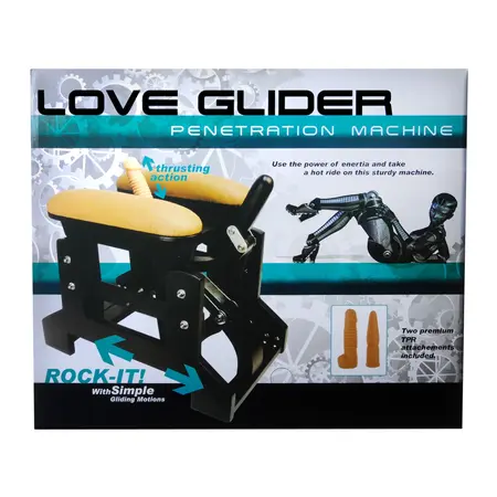 Love Glider intimna ride mašina sa podesivim dodacima crna