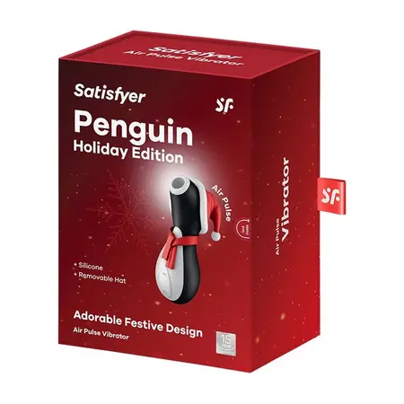 Satisfyer Penguin Holiday Edition Intimate Air Pulse Device Pink-White