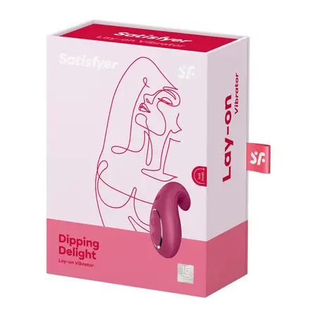 Satisfyer Dipping Delight Lay-On vibrator silikonski roze punjiv