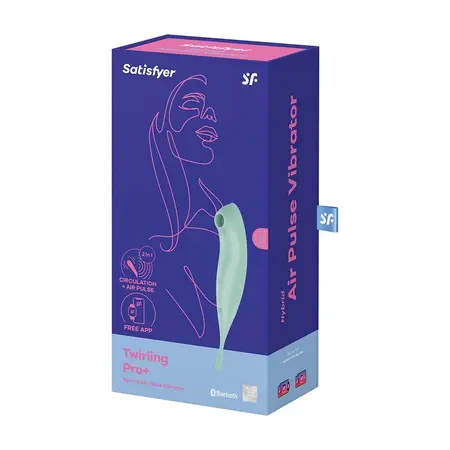 Satisfyer Twirling Pro Connect App Mint - Hybrid Targeted Stimulation Device