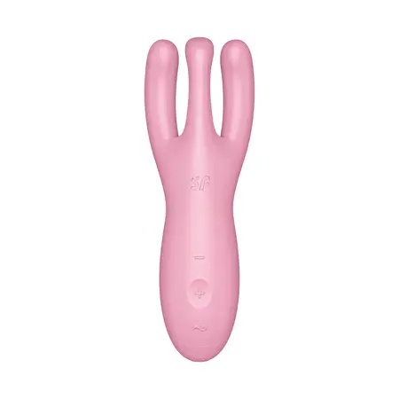 Satisfyer Threesome 4+ Lay-on vibrator Bluetooth kontrola aplikacijom roze
