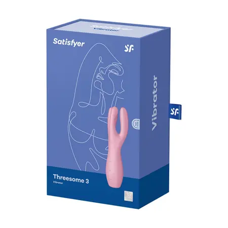 Rocks-Off Threesome 3 Lay-On multi-zonski vibrator, silikon, crna