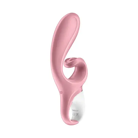 Satisfyer Hug Me intimni dvomotorni silikonski sistem roze Bluetooth