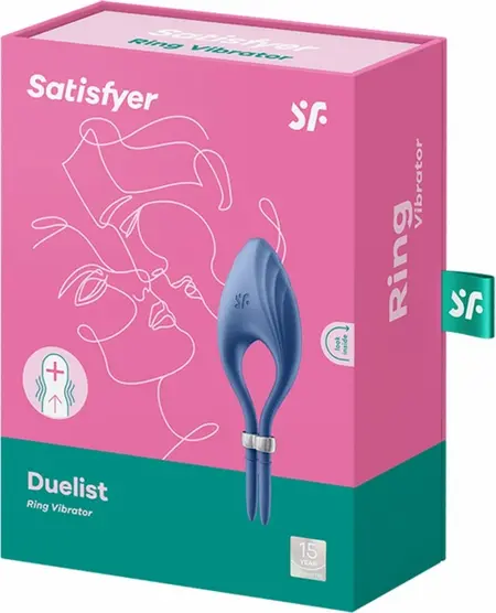 Satisfyer Duelist Podesivi Silikonski Prsten sa 12 Režima, Crni