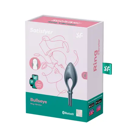 Satisfyer Bullseye Podesivi Vibrirajući Prsten sa Aplikacijom, Crni