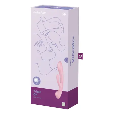 Satisfyer Triple Oh Fleksibilni Silikonski Rabbit Sistem, Punjiv IPX7