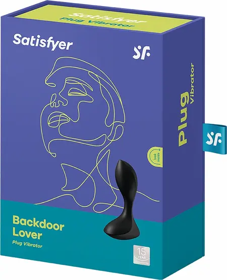 Satisfyer Backdoor Lover Vibrating Anal System Black, 12 Modes, Waterproof