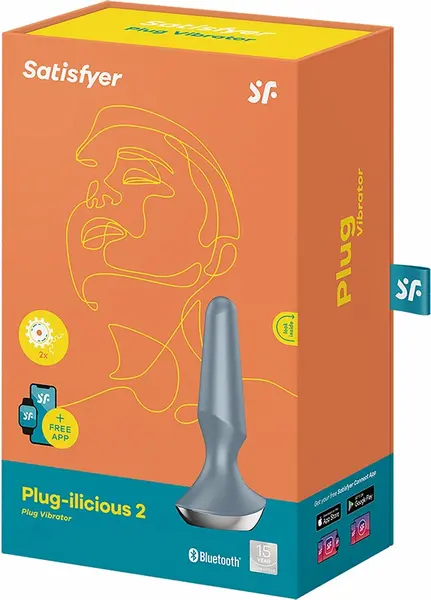 Satisfyer Plug-ilicious 2 Vibrating Plug Berry Waterproof Silicone
