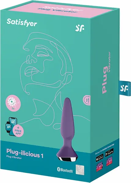 Satisfyer Plug-ilicious 1 Vibrantni Intimni Čep - Tirkizna, Srednja Veličina