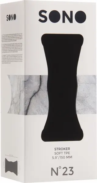 Shots No.23 TPE Flexible Grip Intimate Device, Black, Ribbed Canal