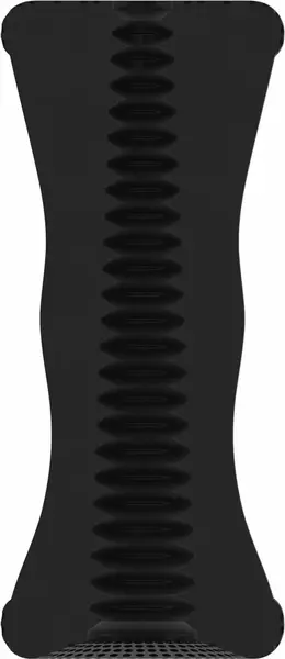 Shots No.23 TPE Flexible Grip Intimate Device, Black, Ribbed Canal