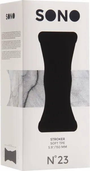 Shots No.23 TPE Flexible Grip Intimate Device, Black, Ribbed Canal