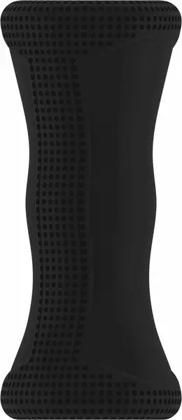 Shots No.23 TPE Flexible Grip Intimate Device, Black, Ribbed Canal