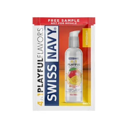 Swiss Navy 4-in-1 Intimate Lubricant Mango Flavor 5ml Paraben-Free