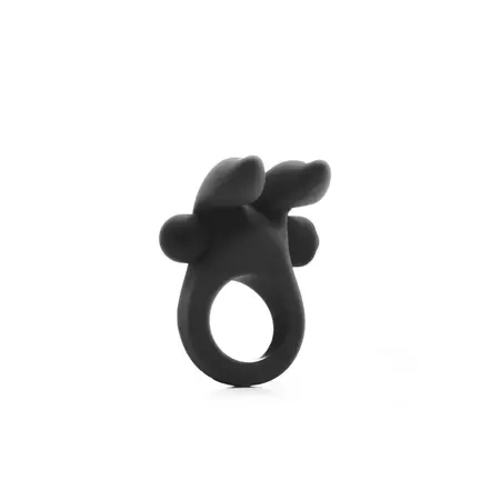 Satisfyer Rabbit intimni prsten, silikonski, fleksibilan, crni