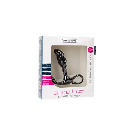 Divine Touch zakrivljeni model za prostatu, silikon-ABS, crni, kompaktni