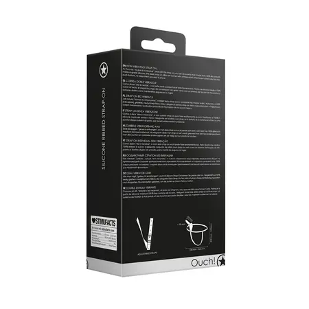 Ouch! Silikonski Podesivi Strap-On Sistem Crni Medicinski Silikon