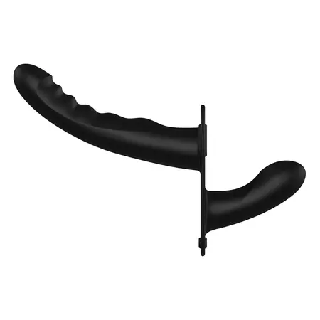 Ouch! Silikonski Podesivi Strap-On Sistem Crni Medicinski Silikon