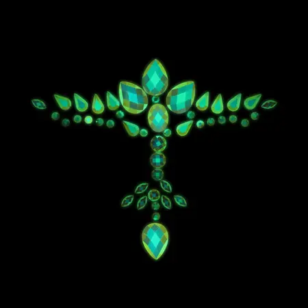Bijoux Indiscrets Bling Chest Stickers Luminous Body Art Decorations