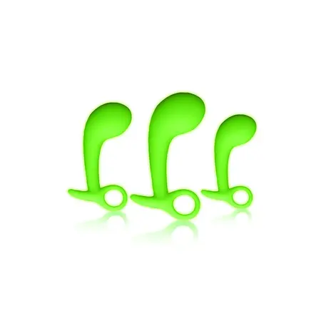 Ouch! Prostate Kit Set of 3 Glow-in-the-Dark Silicone Plugs