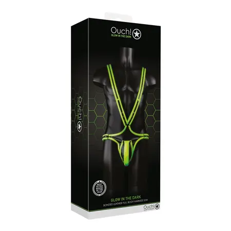 Ouch! Body Pojas koji Svetli u Mraku S/M - Podesivi Neon Sistem