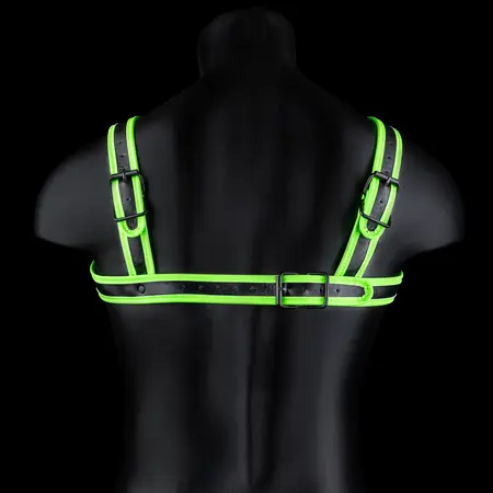 Ouch! Buckle Harness S/M - Adjustable Glow-in-the-Dark System