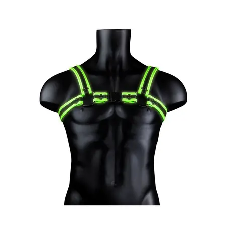 Ouch! Buckle Harness S/M - Adjustable Glow-in-the-Dark System
