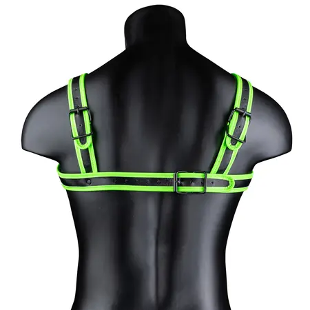 Ouch! Buckle Harness S/M - Adjustable Glow-in-the-Dark System