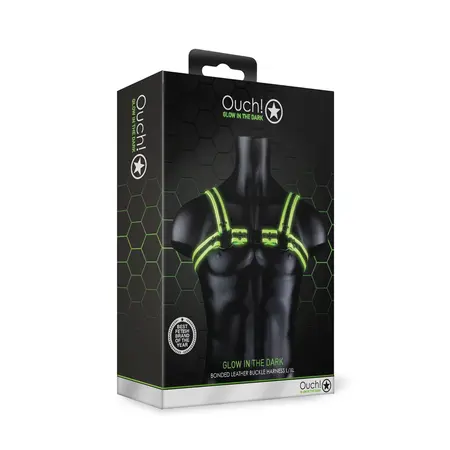 Ouch! Buckle Harness Glow in the Dark Adjustable L/XL Neon Green