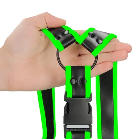 Ouch! Buckle Harness Glow in the Dark Adjustable L/XL Neon Green