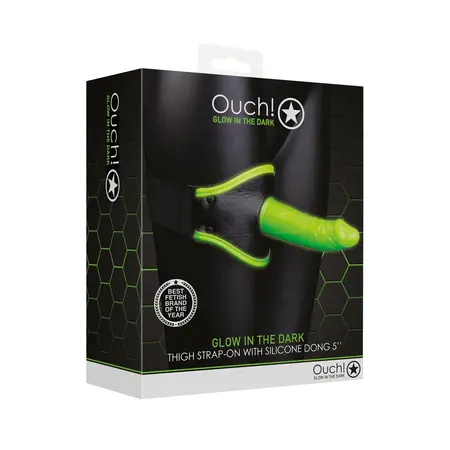 Ouch! Glow-in-the-Dark Adjustable Thigh Harness with Fluorescent Detail
