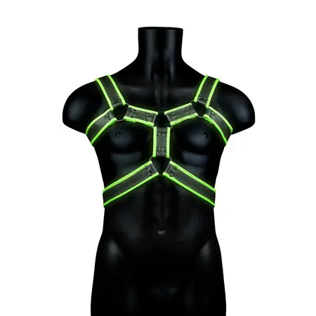 Ouch! Body Armor Pojas koji Svetli u Mraku Podesivi S/M Zelena