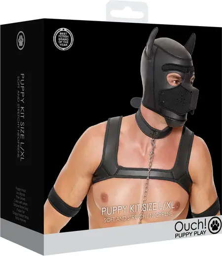 Ouch! Neoprene Puppy Play Set L/XL - Complete Role Kit